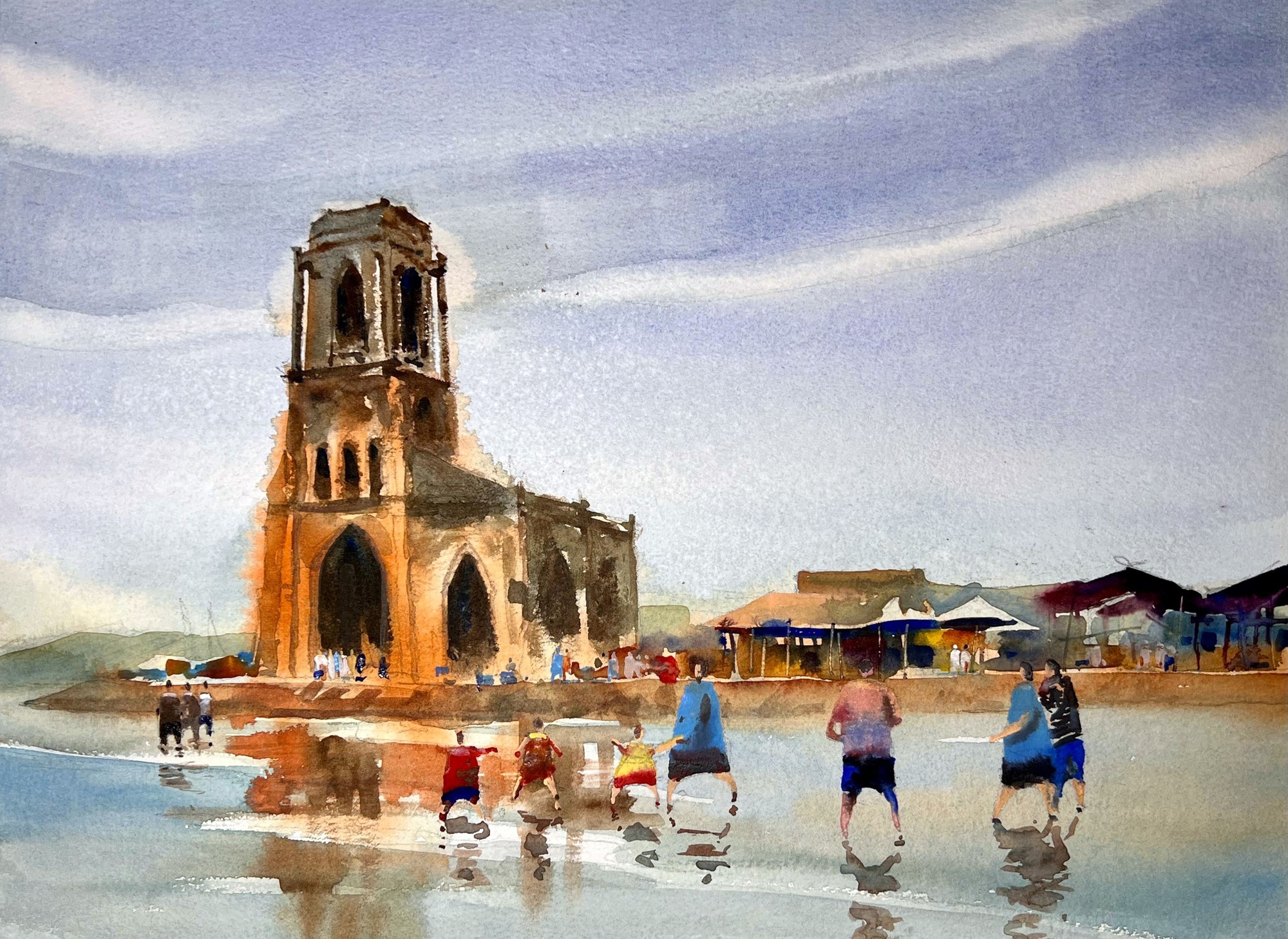 Phế tích nhà thờ trăm tuổi tại làng chài đã bị biển "nuốt chửng"- Ảnh 7.