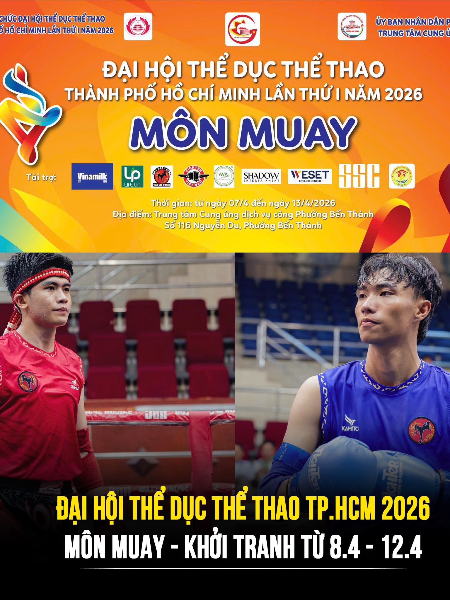 Khởi tranh môn Muay Đại hội Thể dục thể thao TP. Hồ Chí Minh 2026