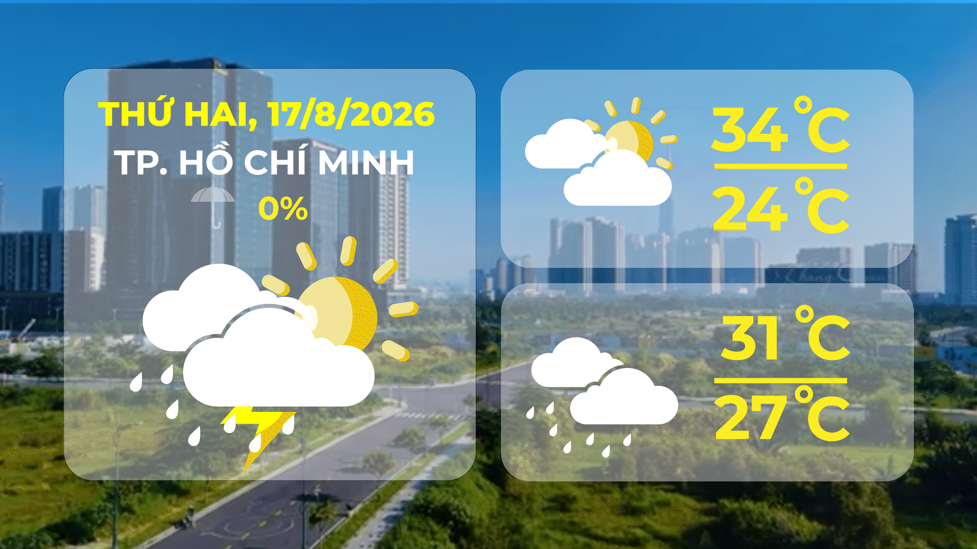 Dự báo thời tiết ngày 17/8/2026 | TP. Hồ Chí Minh chiều tối mưa dông, đề phòng lốc sét- Ảnh 1.