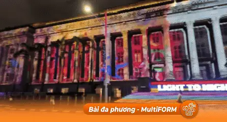 Trình diễn ánh sáng trở lại Civic District, Singapore