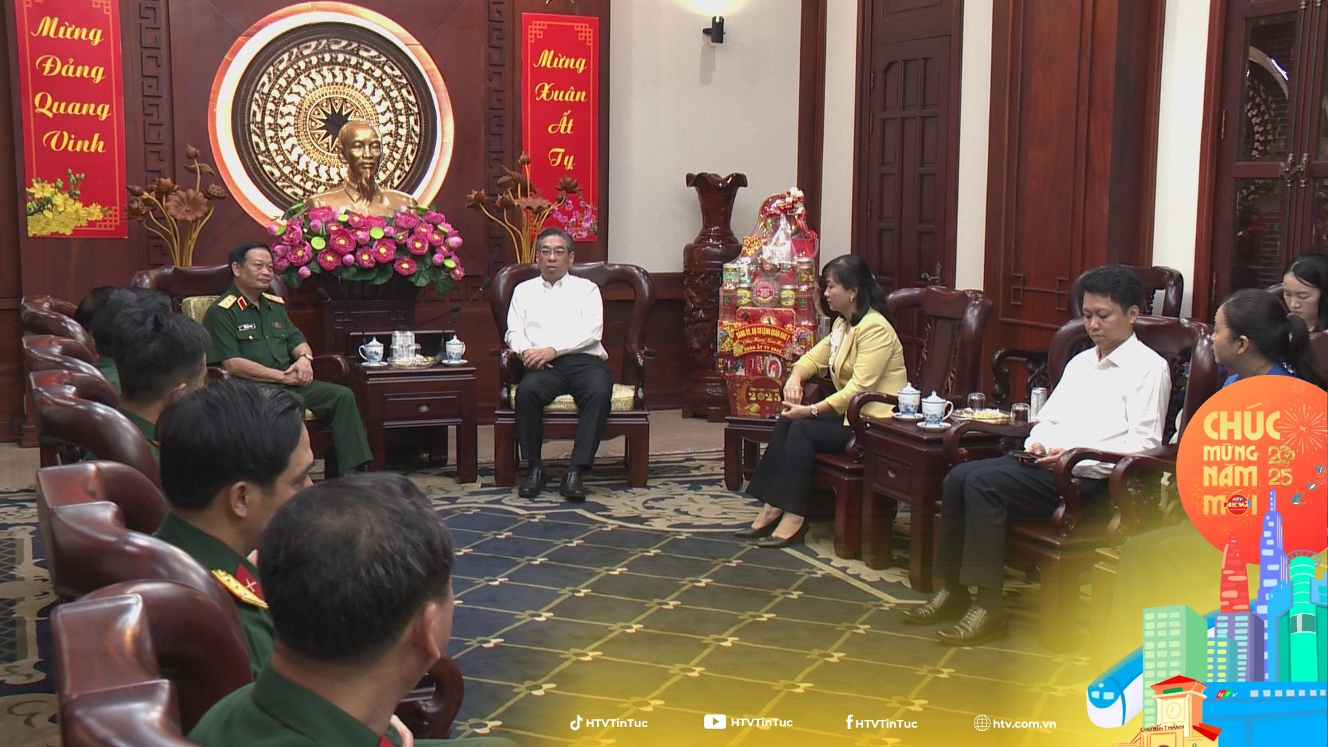 Các đơn vị lực lượng vũ trang thăm, chúc Tết Đảng bộ TP.HCM