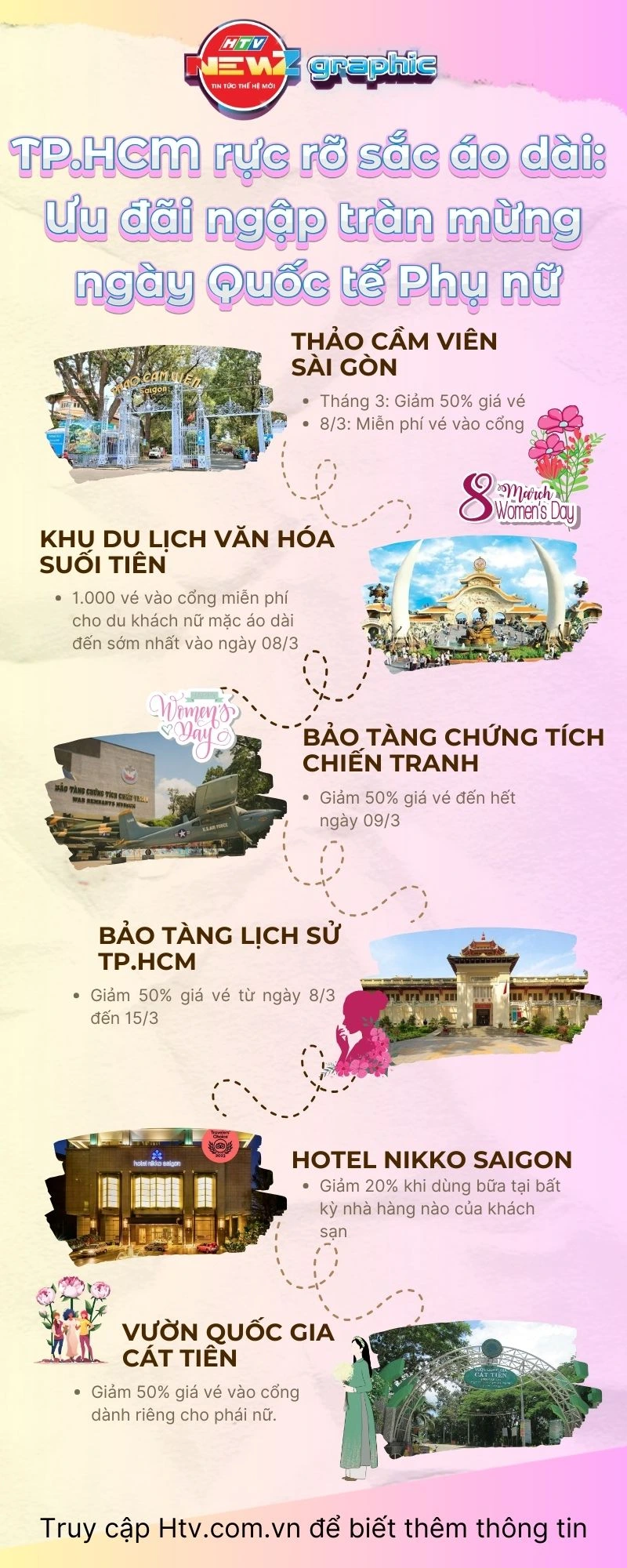 Những địa điểm ưu đãi khi mặc áo dài ngày 8/3