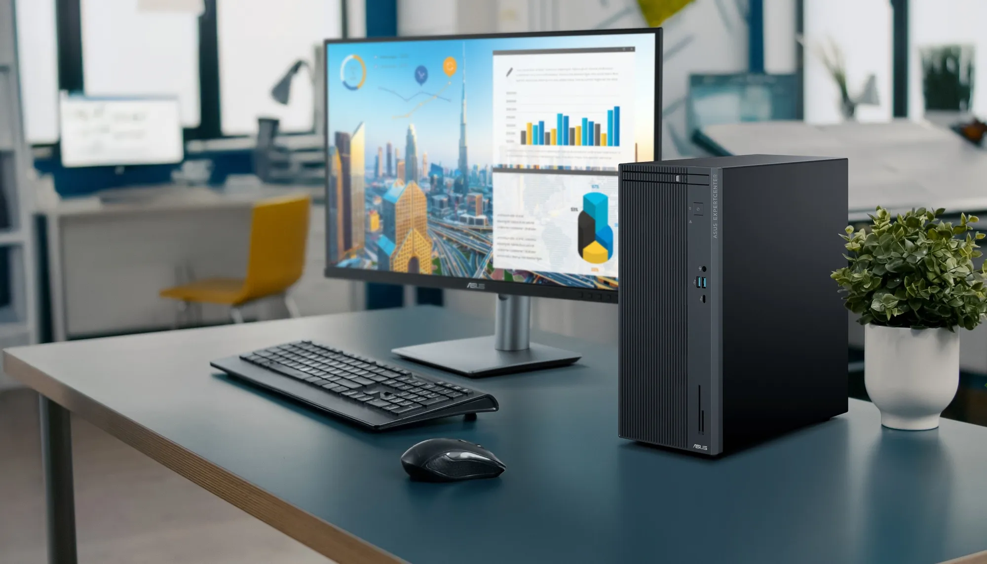 ASUS ra mắt máy tính để bàn ExpertCenter P500 Mini Tower cho doanh nghiệp, tích hợp nhiều công cụ A.I.