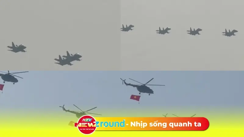 NewZround: Phi đội Không quân bay biểu diễn trên bầu trời TP.HCM trong ngày Thống nhất