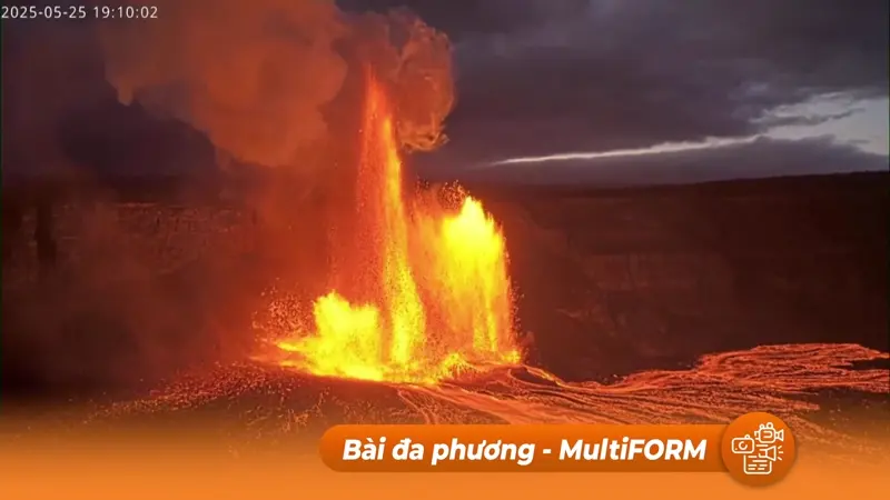 Núi lửa Kilauea ở Hawaii phun trào