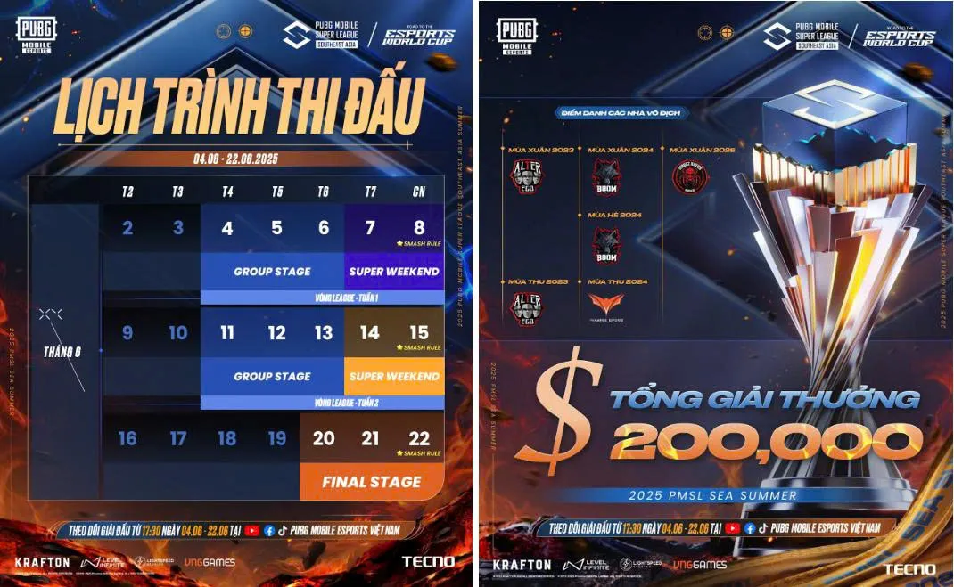 Giải đấu PUBG MOBILE lớn nhất Đông Nam Á khởi tranh mùa Hè, hướng tới Esports World Cup