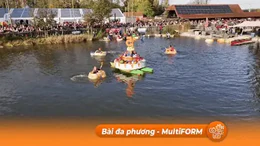 Đua thuyền bí ngô mừng Halloween ở Bỉ