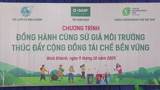 Bình Khánh tổ chức sinh hoạt chuyên đề “An toàn lao động và sinh kế bền vững” cho người lao động ve chai - Ảnh 1.