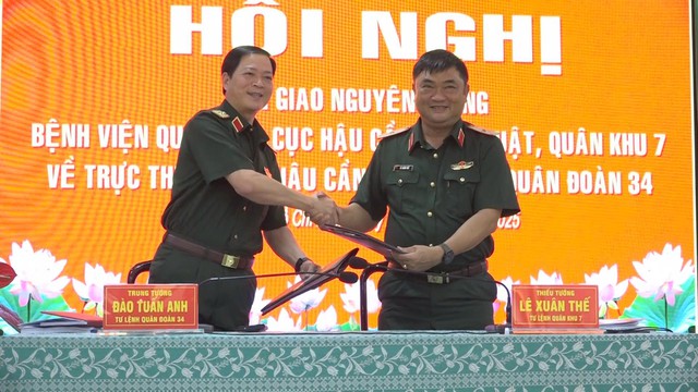 Bàn giao nguyên trạng Bệnh viện Quân y 4 về Cục Hậu cần – Kỹ thuật Quân đoàn 34 - Ảnh 1.