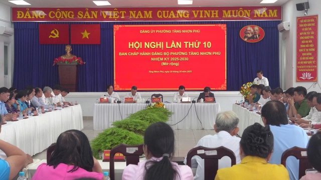 Hội nghị Ban Chấp hành Đảng bộ phường Tăng Nhơn Phú - Ảnh 1.
