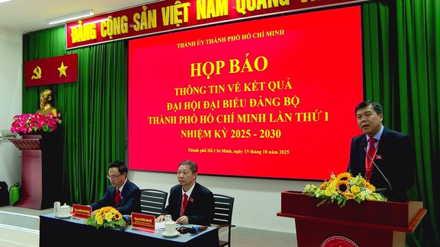 Họp báo thông tin kết quả Đại hội đại biểu Đảng bộ TP. Hồ Chí Minh lần thứ I - Ảnh 1.
