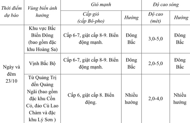 Tin dự báo gió mạnh, sóng lớn và mưa dông trên biển - Ảnh 1.