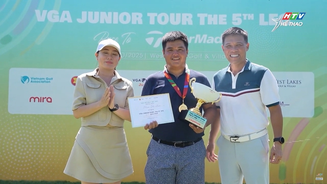 Phạm Thế Bảo vô địch chặng 5 giải golf VGA Junior Tour 2025 - Ảnh 1.