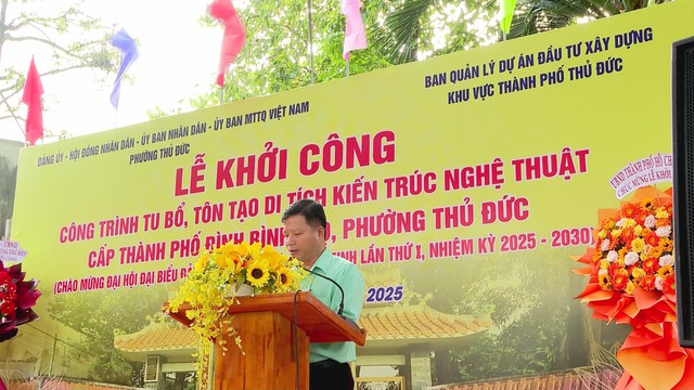 Phường Thủ Đức khởi công tu bổ, tôn tạo Di tích kiến trúc nghệ thuật Đình Bình Thọ- Ảnh 1. Phường Thủ Đức khởi công tu bổ, tôn tạo Di tích kiến trúc nghệ thuật Đình Bình Thọ- Ảnh 1.