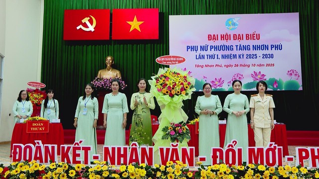Tổ chức Đại hội Đại biểu Phụ nữ lần thứ I, nhiệm kỳ 2025 - 2030 tại phường Tăng Nhơn Phú - Ảnh 1.
