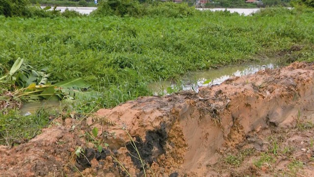 Khẩn cấp ứng phó triều cường, gia cố bờ bao bảo vệ nhà dân - Ảnh 1.