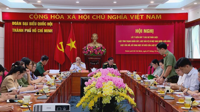 Đoàn đại biểu Quốc hội TP. Hồ Chí Minh lấy ý kiến góp ý nhiều dự thảo Luật quan trọng - Ảnh 1.