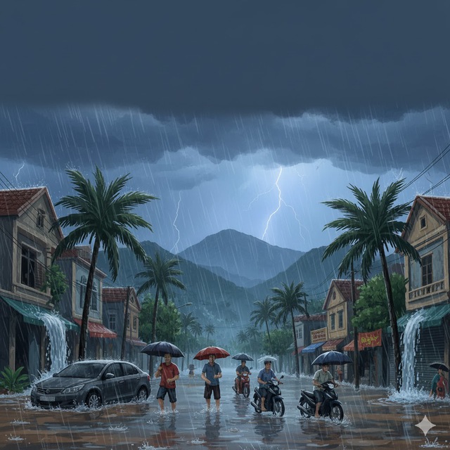 Mưa lớn diện rộng ở Nam Bộ và Nam Trung Bộ, nhiều nơi ngập cục bộ - Ảnh 1.