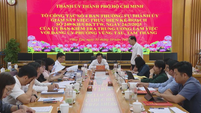 Tổ công tác số 4 Ban Thường vụ Thành ủy TP. Hồ Chí Minh làm việc với phường Vũng Tàu và Tam Thắng - Ảnh 1.