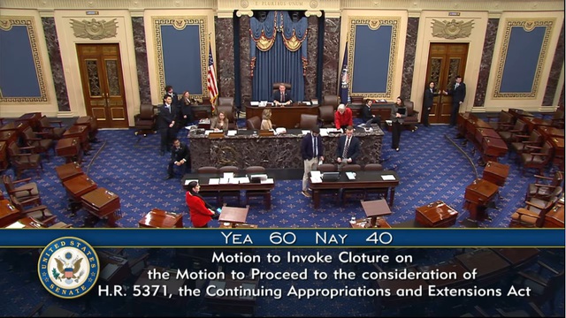 Thượng viện Mỹ thông qua thủ tục bước đầu thỏa thuận mở cửa chính phủ trở lại - Ảnh 1.