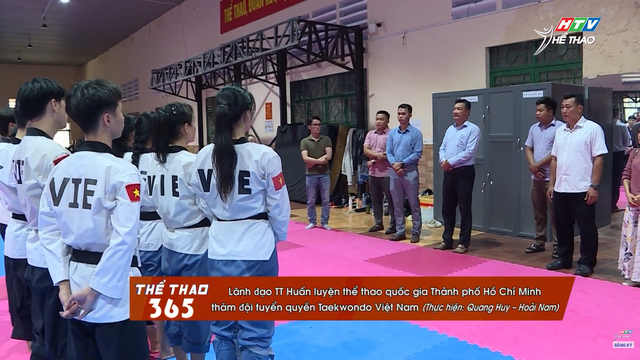 Lãnh đạo Trung tâm Huấn luyện Thể thao Quốc gia TP. Hồ Chí Minh thăm và động viên đội tuyển quyền Taekwondo Việt Nam trước thềm SEA Games 33 - Ảnh 1.