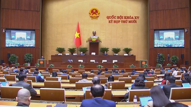 Quốc hội nghe Tờ trình dự thảo Nghị quyết về cơ chế, chính sách đặc thù trong hội nhập quốc tế - Ảnh 1.