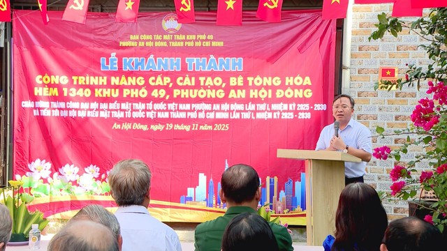 50 hộ dân cùng góp sức nâng cấp hẻm 1340 tại phường An Hội Đông- Ảnh 1. 50 hộ dân cùng góp sức nâng cấp hẻm 1340 tại phường An Hội Đông- Ảnh 1.