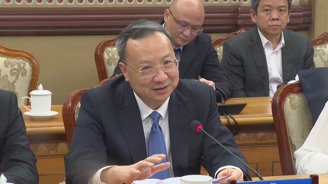 Ban lãnh đạo TP. Hồ Chí Minh tiếp đón và làm việc với đoàn công tác TP. Quảng Châu,Trung Quốc - Ảnh 3.