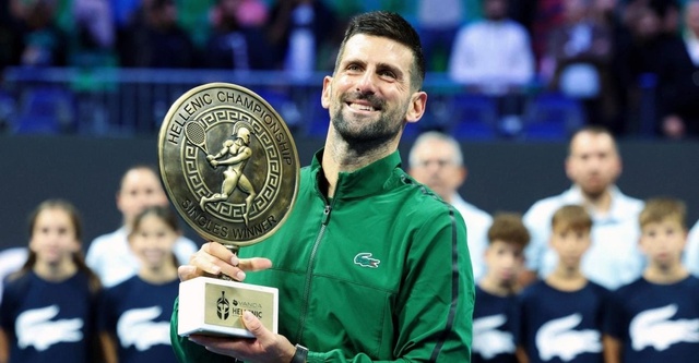 Novak Djokovic lập kỷ lục vô địch trên mặt sân cứng - Ảnh 1.