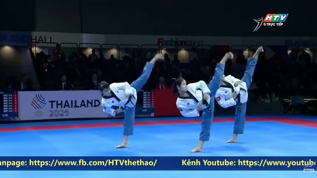 Ngày thi đấu thử thách của tuyển quyền teakwondo Việt Nam tại SEA Games 33 - Ảnh 1.