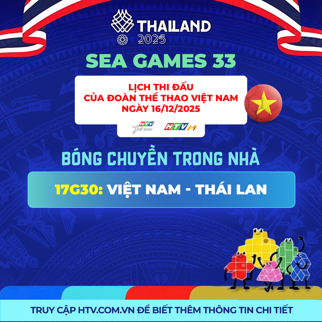 SEA Games 33 - Lịch thi đấu Đoàn Thể thao Việt Nam ngày 16/12 - Ảnh 3.
