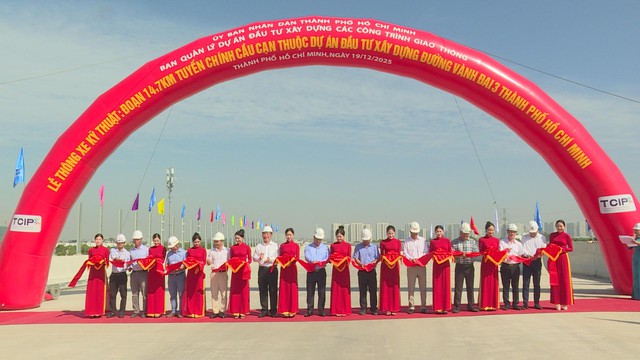 Thông xe kỹ thuật 14,7 km cầu cạn Vành đai 3 TP. Hồ Chí Minh đoạn phía Đông - Ảnh 1.