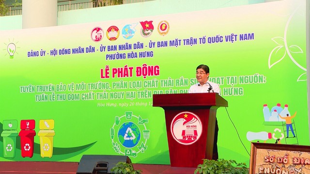 Phường Hòa Hưng phát động chương trình bảo vệ môi trường - Ảnh 1.