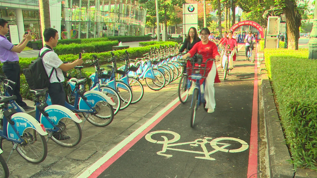 TP. Hồ Chí Minh khánh thành làn đường riêng cho xe đạp đầu tiên trên đường Mai Chí Thọ - Ảnh 6.