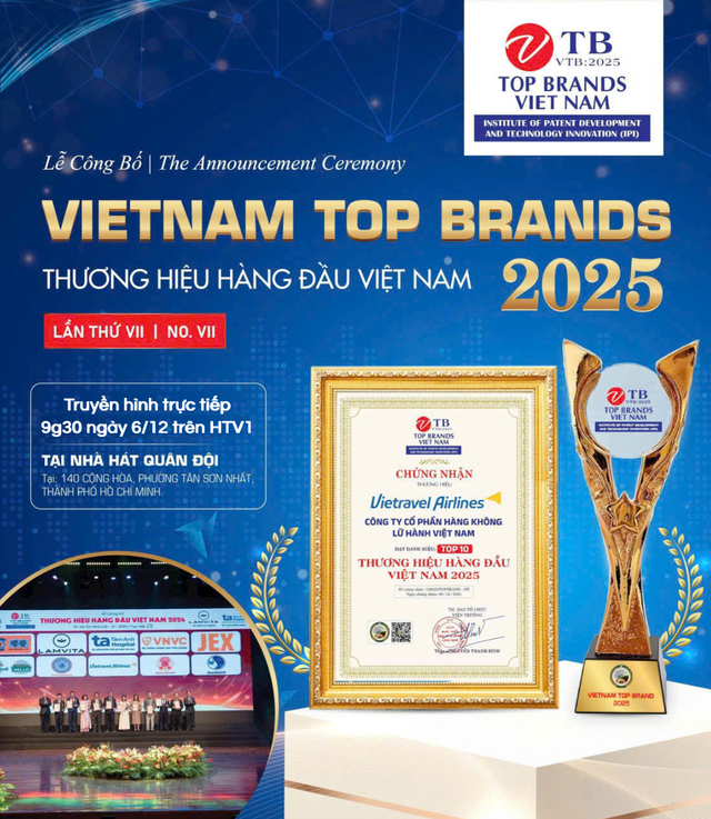 HTV1 truyền hình trực tiếp Lễ công bố Thương hiệu hàng đầu Việt Nam 2025- Ảnh 1.