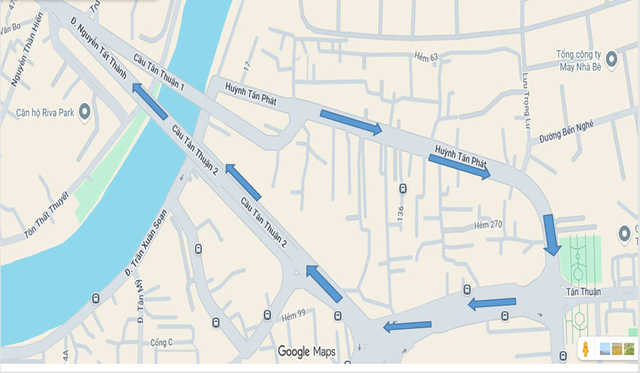 Điều chỉnh tổ chức giao thông hạn chế tải trọng lưu thông qua cầu Tân Thuận 1, phường tân Thuận   - Ảnh 1.