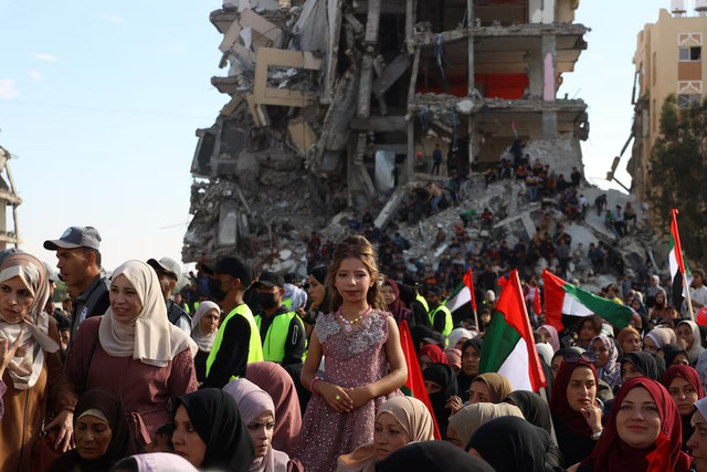 Đám cưới tập thể của 54 cặp đôi ở dải Gaza - Ảnh 4.