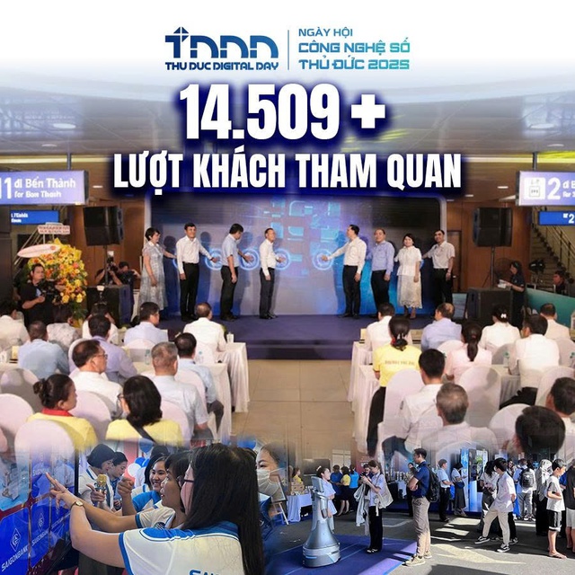 Lần đầu tiên tại Metro, Ngày hội Công nghệ số Thủ Đức - Thu Duc Digital Day 2025 thu hút hơn 14.500 lượt khách tham gia - Ảnh 1.