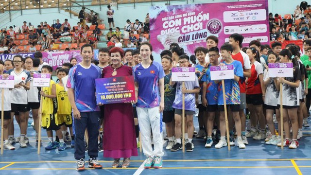 Giải cầu lông mở rộng "Con muốn được chơi cầu lông" - Ảnh 3.