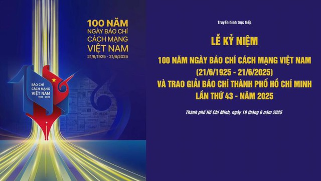 TP.HCM long trọng kỷ niệm 100 năm Ngày Báo chí Cách mạng Việt Nam và trao Giải Báo chí TP.HCM lần thứ 43- Ảnh 1. TP.HCM long trọng kỷ niệm 100 năm Ngày Báo chí Cách mạng Việt Nam và trao Giải Báo chí TP.HCM lần thứ 43- Ảnh 1.