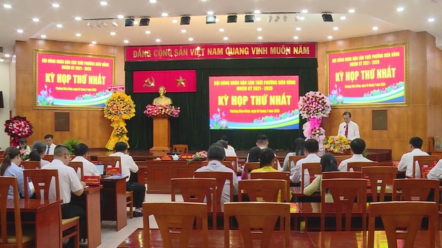 Kỳ họp thứ nhất HĐND lâm thời phường Diên Hồng nhiệm kỳ 2021-2026 - Ảnh 1.