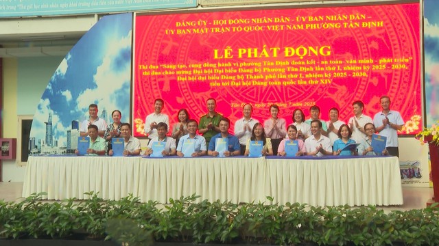 Thi đua "Sáng tạo, cùng đồng hành vì phường Tân Định đoàn kết - an toàn - văn minh - phát triển" - Ảnh 1.