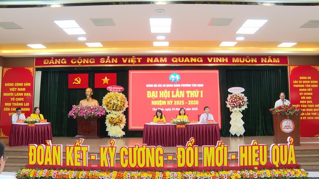 Đại hội Đảng bộ phường Tân Định: Nâng tầm lãnh đạo, vững bước chuyển đổi số.   - Ảnh 3.