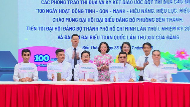 Phường Bến Thành phát động phong trào thi đua cao điểm “100 ngày Tinh – Gọn – Mạnh – Hiệu năng, Hiệu lực, Hiệu quả” - Ảnh 3.