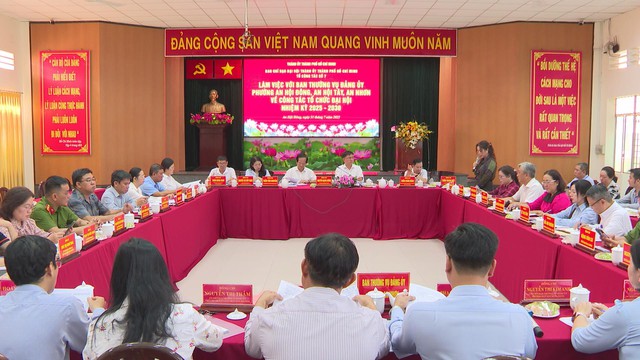 Tổ công tác số 7 kiểm tra công tác chuẩn bị Đại hội Đảng bộ tại các phường An Hội Đông, An Hội Tây và An NhơN - Ảnh 1.