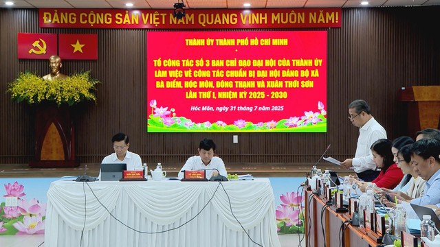Tổ công tác số 03 làm việc với các địa phương về công tác chuẩn bị Đại hội Đảng bộ - Ảnh 1.
