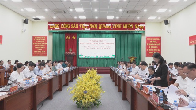 Tổ công tác 17 làm việc với Đảng ủy 6 phường về công tác chuẩn bị Đại hội Đảng bộ - Ảnh 1.