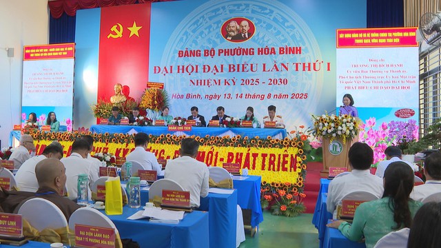 Phường Hòa Bình tổ chức đại hội đại biểu lần thứ I, nhiệm kỳ 2025-2030 - Ảnh 1.