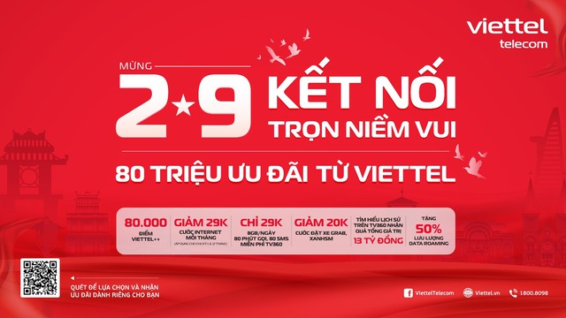 Viettel tung 80 triệu ưu đãi mừng đại lễ 2/9 - Ảnh 1.