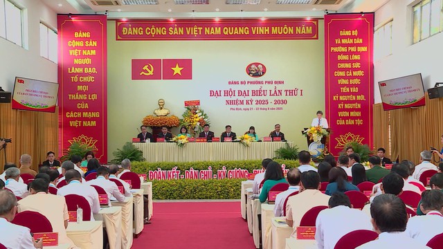 Đại hội đại biểu Đảng bộ phường Phú Định lần thứ I nhiệm kỳ 2025-2030- Ảnh 1.